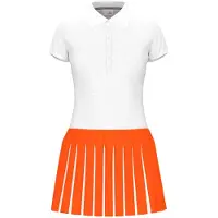 Head Racket Vogue Short Sleeve Dress Blanc,Orange S Femme