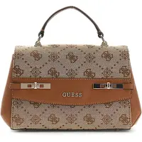GUESS Sac à bandoulière Melinda Mini pour femme, couleur Lattee – 23 x 14 x 8 cm / Lattee
