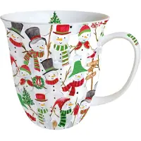 Ambiente Tasse En Porcelaine Fine - Bonhommes De Neige