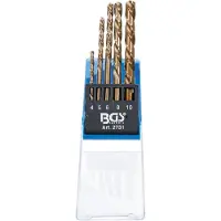 Bgs Coffret 5 pi?ces forets métal HSS 4 - 5 - 6 - 8 - 10 mm coupant ? gauche