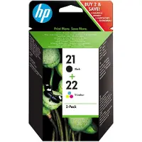 HP 21+22 (SD367AE) - Noir + 3 couleurs - Cartouche d'encre - Multipack