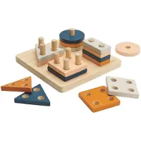 Plantoys Jouets en bois Tableau de tri géométrique-Orchard