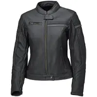Held Veste en cuir pour moto Midway pour femme, noir/gris foncé, 42