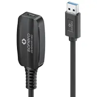 Sonero USB 3.2 Gen1x1 Rallonge active - A/C - noir - 5,00m (5 m, USB 3.2 Gen 1)