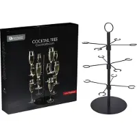 Koopman Home styling etagere pour verres à cocktail et à vin 3 couches