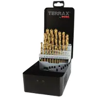 RUKO Terrax A250215T Coffret de forets hélicoa daux 25 pièces HSS TiN Coffret acier (Import Allemagne)