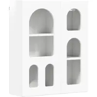 vidaXL Armoire suspendue avec étagère, modèle ELST, blanc brillant, 59 x 20 x 71,5 cm