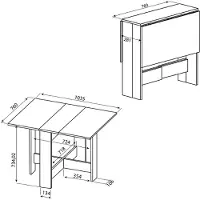 Symbiosis Table à manger pliable Papillon 103 cm - blanc