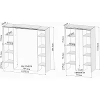 Symbiosis Armoire Spike 112/185cm avec rideau - chêne/écru
