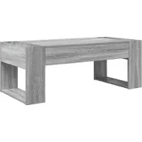 vidaXL Table basse Sonoma gris, 110 x 50 x 41 cm, en panneaux de particules