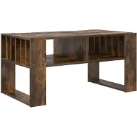 vidaXL Table basse Chêne fumé 92 x 49,5 x 45 cm Bois composite