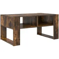 vidaXL Table basse Chêne fumé 92 x 53 x 45 cm Bois composite