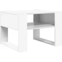 vidaXL Table basse blanche, 66 x 53 x 45 cm, en panneaux de particules