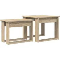 vidaXL : Ensemble de deux tables basses, imitation chêne Sonoma, 50 x 52 x 42 cm