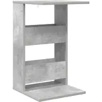 vidaXL Table d'appoint Gris béton 40 x 35 x 60,5 cm Bois d'ingénierie