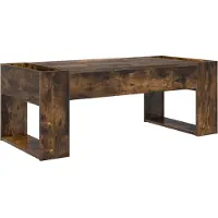 vidaXL Table basse en bois imitation chêne fumé, 110 x 50 x 41 cm, matériau composite