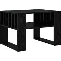 vidaXL Table basse noire imitation chêne 66 x 49,5 x 45 cm Bois composite