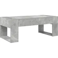 vidaXL Table basse, gris béton, 110 x 50 x 41 cm, matériau de bois