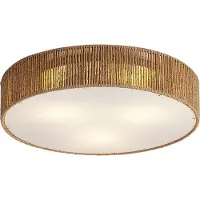 QAZQA Plafonnier Japandi naturel avec abat-jour 46cm 3 lumières - Luz