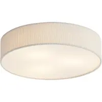 QAZQA Plafonnier moderne blanc avec abat-jour en velours 46cm 3 lumières - Luz