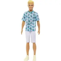 Barbie - Ken Fashionistas Cheveux blonds portant un tee cactus et un short blanc / from Assort - HJT10 - (Jouets / Dolls)