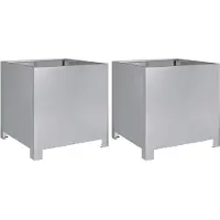 vidaXL Jardinières 2 pcs 40x40x40 cm acier galvanisé