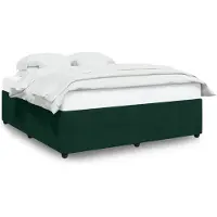vidaXL Cadre de lit sans matelas vert foncé 180x200 cm velours