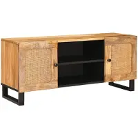 vidaXL Armoire TV avec étagère Marron 105 x 33 x 46 cm Bois massif Mango