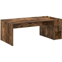 vidaXL Table basse Chêne fumé 101,5 x 50 x 37 cm Bois composite
