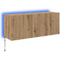 vidaXL Meuble mural pour télévision, style artisan, en bois stratifié imitation chêne