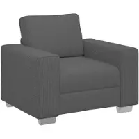 vidaXL Fauteuil gris foncé 100x77x82 cm Tissu velours côtelé
