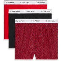 Calvin Klein Lv00nb4267 Boxers 3 Units Rouge,Noir XS Homme