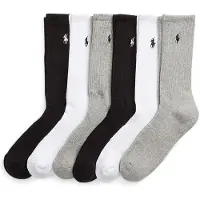 Ralph Lauren Chaussettes de sports CREW 6PK-CREW SOCK-6 PACK femmes - Multicolore - Unique