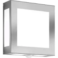 CMD 42/BM : applique murale en acier inoxydable, IP44, E27, avec détecteur de mouvement