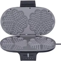 Cloer Doppelwaffeleisen 1320, Gaufrier, Noir