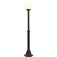 QAZQA Lampadaire d'extérieur classique noir avec verre opale 140cm IP44 - Champs