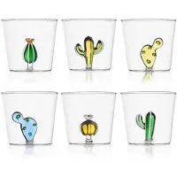 Ichendorf - Set De 6 Verres À Eau Plantes Du Désert - Design Alessandra Baldereschi