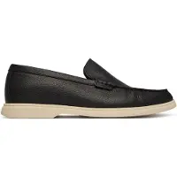 BOSS Mocassins en cuir foulonné avec logo