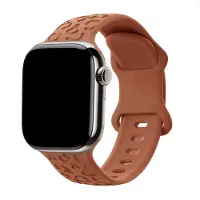 IMoshion Bracelet en silicone imprimé léopard pour Apple Watch | 38/40/41/42 mm - Marron