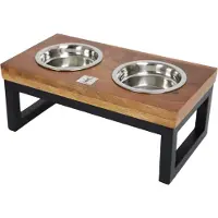 Boon Boony Est 1941 service de table en bois avec gamelles en métal pour chien