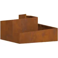 vidaXL Cache-pot de jardin Marron 80 x 80 x 50 cm