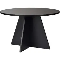Hannah Home Table à manger en bois "Virella" - 120 x 120 x 75 cm - Bois Noir