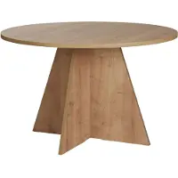 Hannah Home Table à manger en bois "Virella" - 120 x 120 x 75 cm - Chêne Saphir