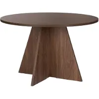 Hannah Home Table à manger en bois "Virella" - 120 x 120 x 75 cm - Noyer