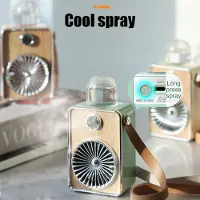 Generique Ventilateur de cou Portable, USB, 1200mAh, 3 vitesses, refroidissement de l'air, été, suspendu, silencieux, Sports de plein Air, voyage, bureau