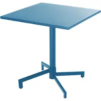 Oviala Table de jardin bistrot avec plateau rabattable 70 cm bleu pacific - Palavas