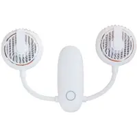 Generique Ventilateur de cou suspendu Portable avec double tête de vent, mains libres, Rechargeable, 3 vitesses, refroidisseur d'air, pour dortoir d'étudiants, nouveau, livraison directe
