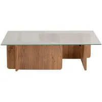 Hannah Home Table basse en bois "Flavio" - 105 x 65 x 30 cm - Pin atlantique