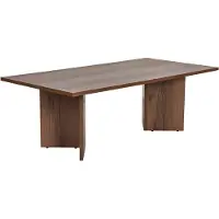 Hannah Home Table basse en bois "Sabin" - 60 x 119 x 40 cm - Noyer