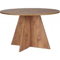 Hannah Home Table à manger en bois "Virella" - 120 x 120 x 75 cm - Pin atlantique